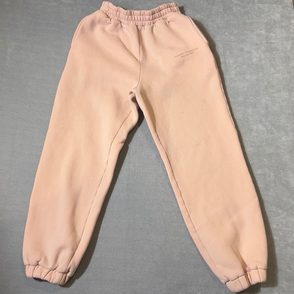 Comfrt Collection‎ Pastel Edit Peach Pink Jogger Sweatpants womens Medium